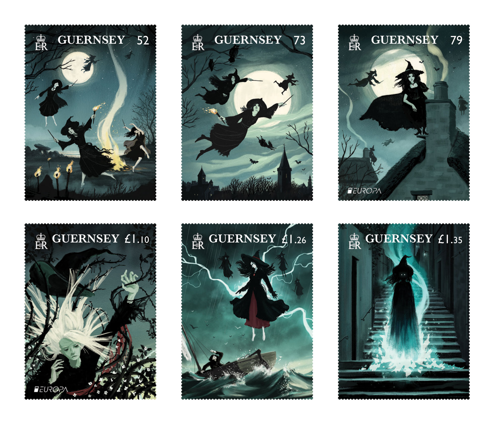 Set of 6 stamps